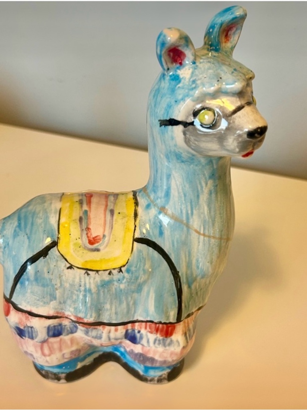 Hand Painted Ceramic Llama Coin Bank
Boho Decor Piggy Bank